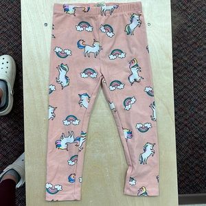 Girls Unicorn Print Leggings Size 3T